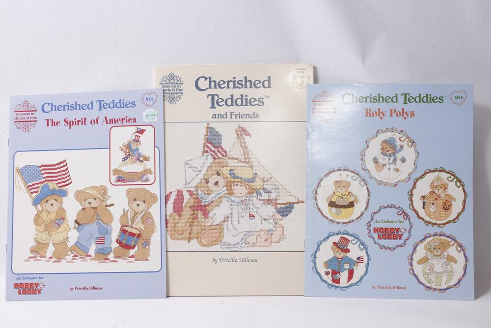 Cherished Teddies Cross Stitch Book Lot Priscilla Hillman ~ 260909-WH 1149